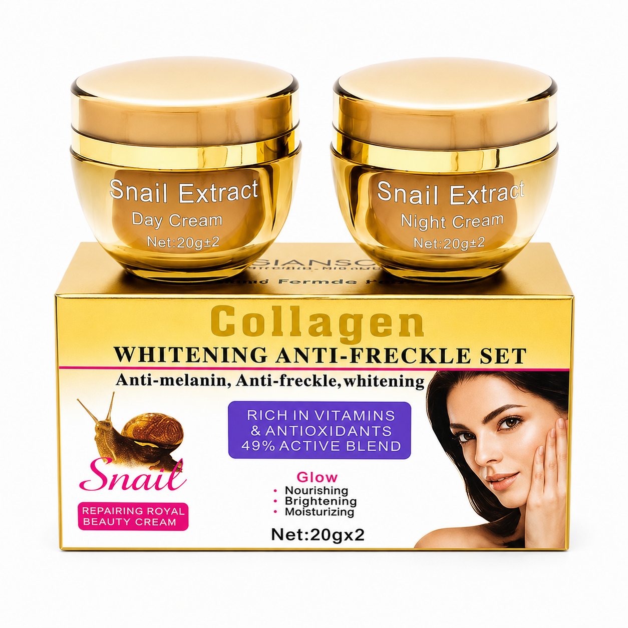 Collagen Whitening Anti Freckle set মেসতার দাগ দূর করার বিশেষজ্ঞ সমাধান!
